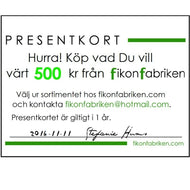 Gift card SEK500 / Presentkort 500 kr