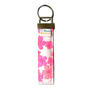 Key fob / Nyckelring - Rosa blom